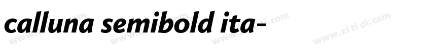 calluna semibold ita字体转换